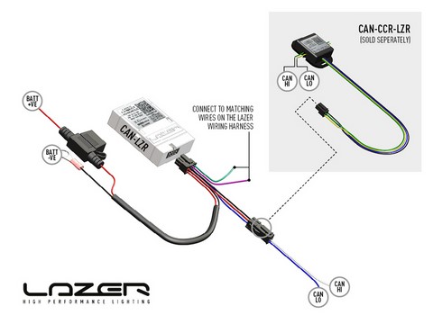 CAN-LZR, CANM8 CAN-BUS HIGH BEAM INTERFACE Lazer 3